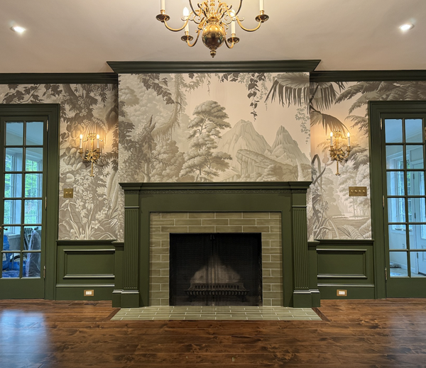 Custom Hand-painted Panoramic wallpaper  and the perfect installation by Greg Tefankjian （2024-05)