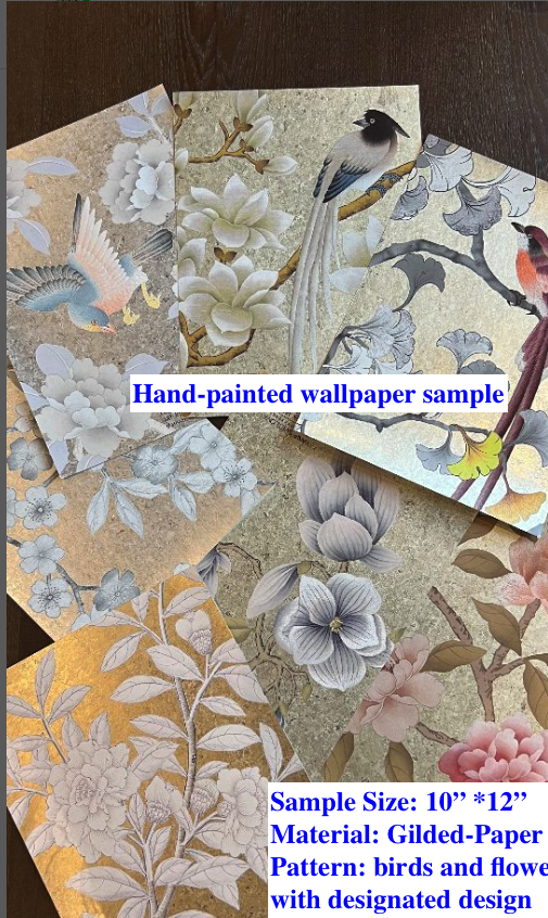 Handpainted wallpaper sample collection to wholesaler