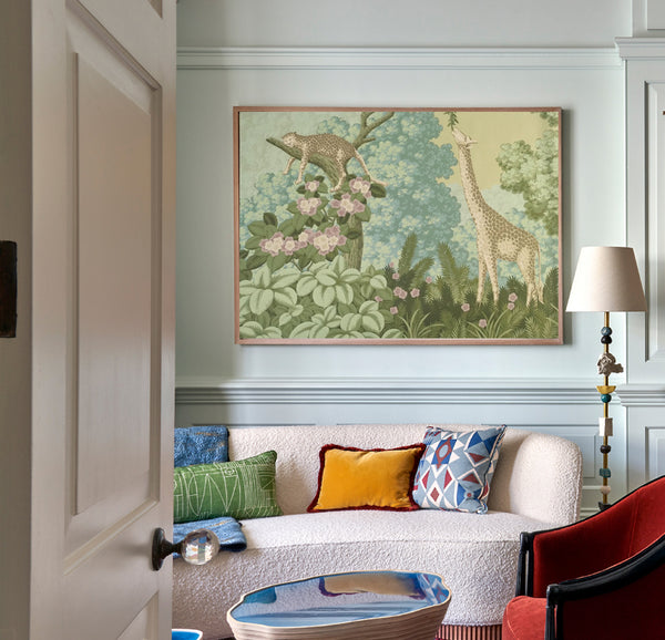 Magical Menagerie Hand-painted wall artwork ( no frame) --- Panoramic murals