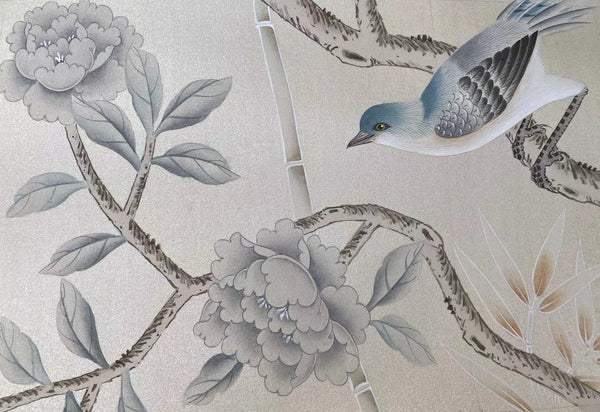 Reserved order, custom handmade wallpaper,Silver grey 13#