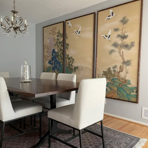 36" *72", Chinese Mountain and Landscape---Custom Chinoiserie handpainted wallpaper
